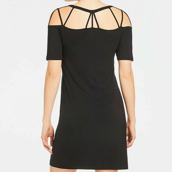 Fabletics Black Sunburst Strappy T-Shirt Dress XS - Picture 11 of 12